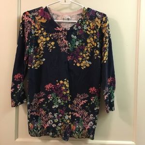 Floral print cardigan